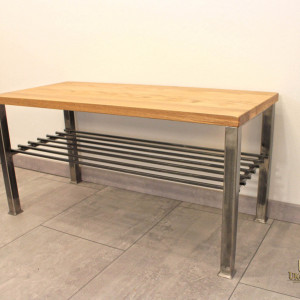 Wrought-iron angular shoe-rack – modern furniture for the hallway (NBK-204)