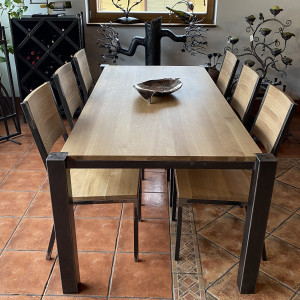 Table et chaises de luxe - meuble moderne (NBK-53)