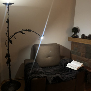Dizajnová stojanová lampa - SLNEČNICA - interiérové svietidlo (SI0503)