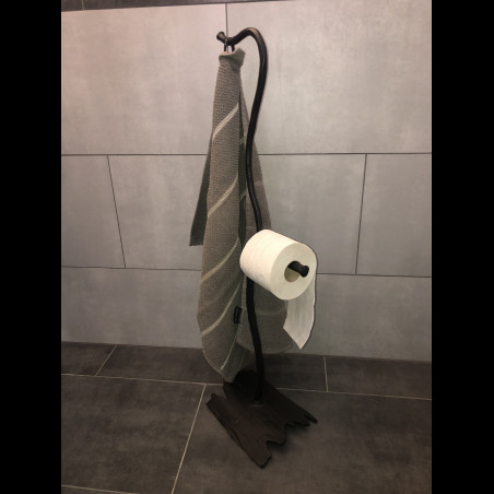 Dizajnový stojanový držiak na toaletný papier a uterák (DTP-04)