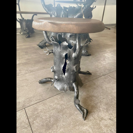 Dizajnová kovaná stolička Peň - luxusný nábytok (NBK-67)