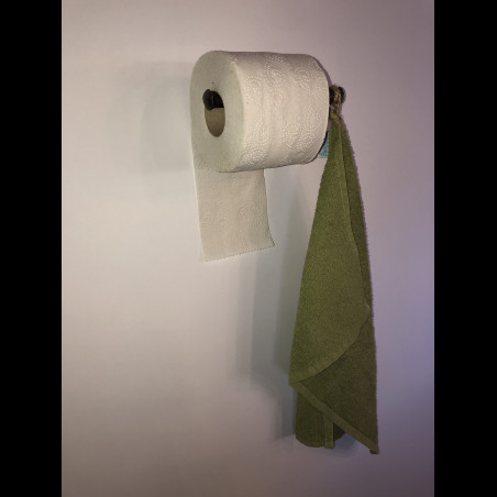 Porte-papier toilette en fer forgé - prifile carré, martelé (DTP-03)