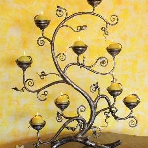 A hand forged candle holder - Shrub (SV/70)