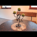 Forged candle holder - Oak Branch