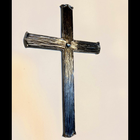 A wrought iron cross