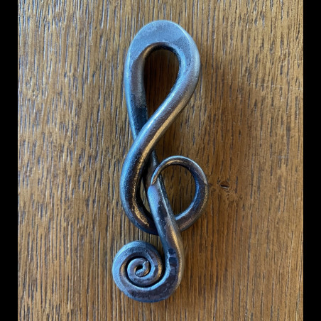 Hand forged treble clef (H-1)