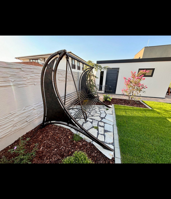 Banquette de jardin en fer forgé