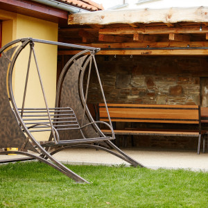 Banquette de jardin en fer forgé