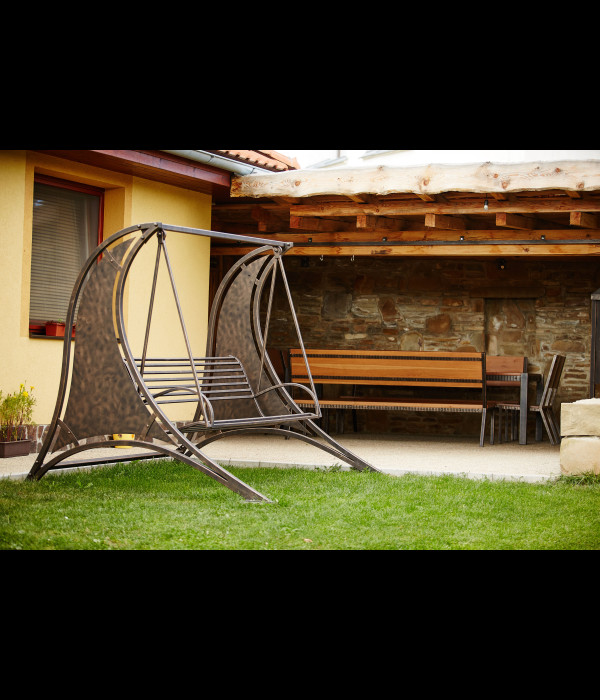 Banquette de jardin en fer forgé