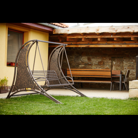 Banquette de jardin en fer forgé