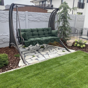 Banquette de jardin en fer forgé