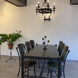 Luxury dining table - wrought iron furniture (NBK-56)