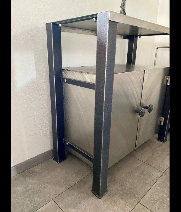 A stainless steel cabinet - modern furniture