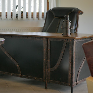 A wrought iron office desk - luxury furniture