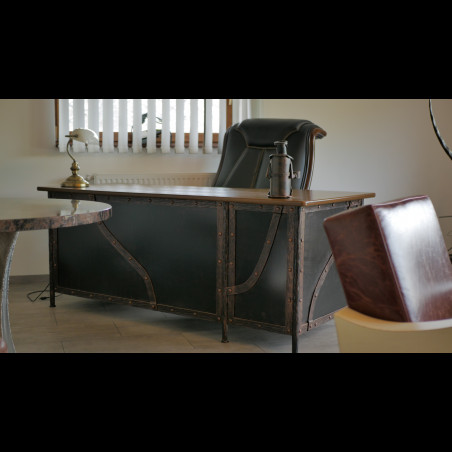 A wrought iron office desk - luxury furniture