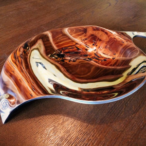 A stainless steel bowl