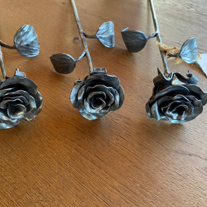 A wrought iron rose