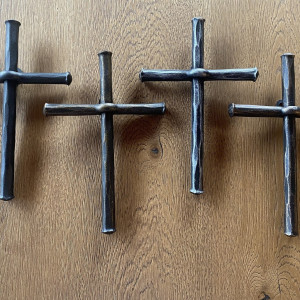 A wrought iron cross