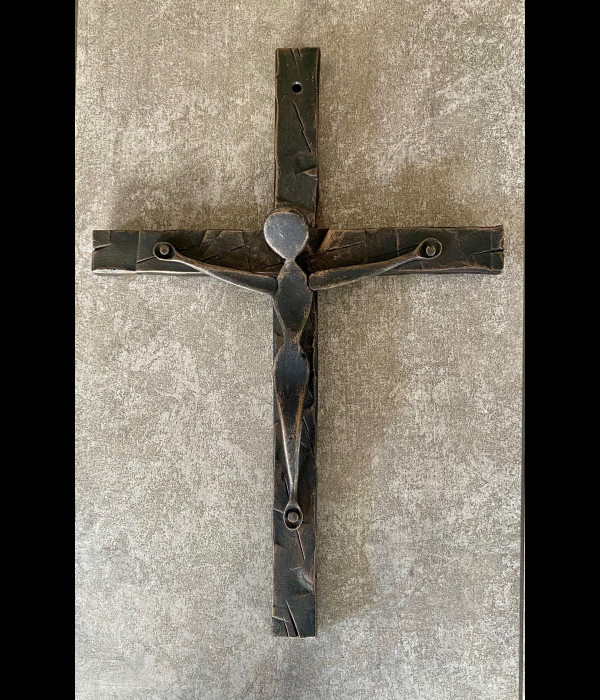 A wrought iron cross