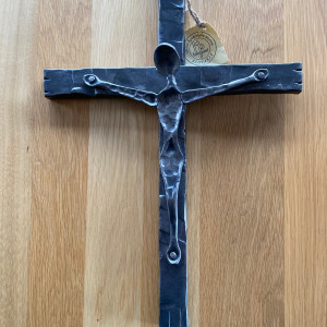 A wrought iron cross