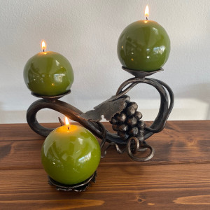 Forged candle holder - Grapevine