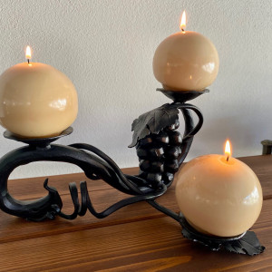 Forged candle holder - Grapevine