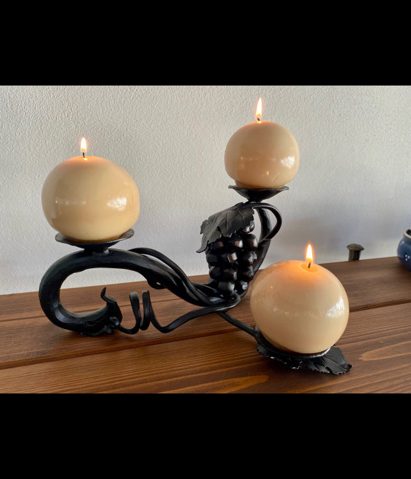 Forged candle holder - Grapevine