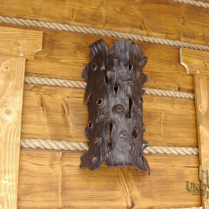 A wrought iron wall light Bark - a lampshade KÔRA (LB-40)