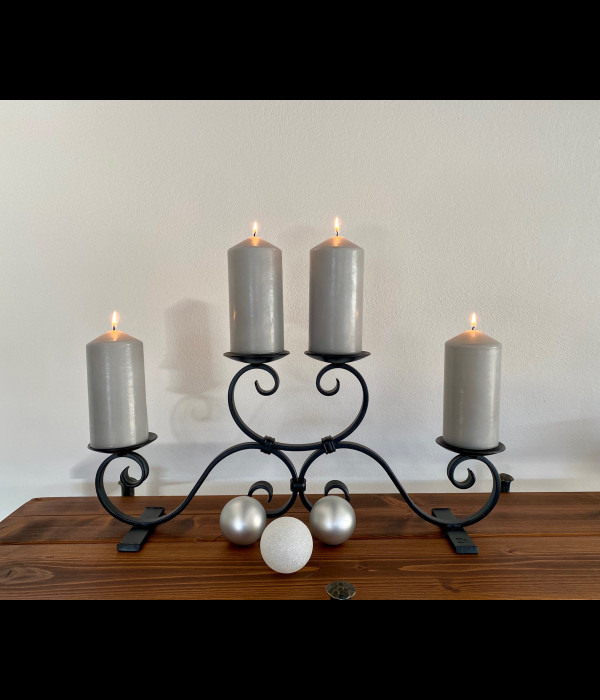 Advent forged candle holder – big black