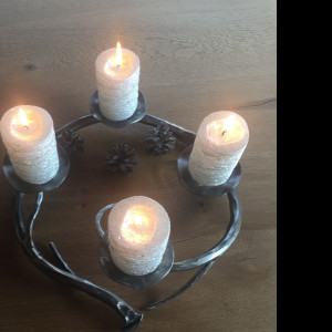 Advent forged candle holder – small