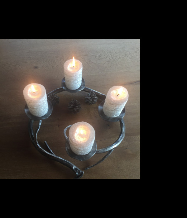 Advent forged candle holder – small