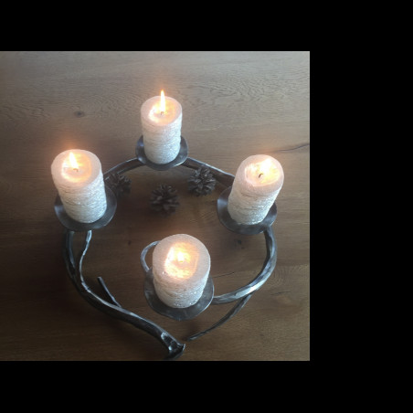 Advent forged candle holder – small