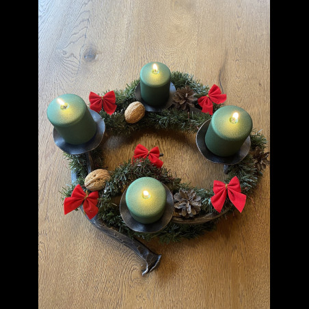 Advent forged candle holder – small