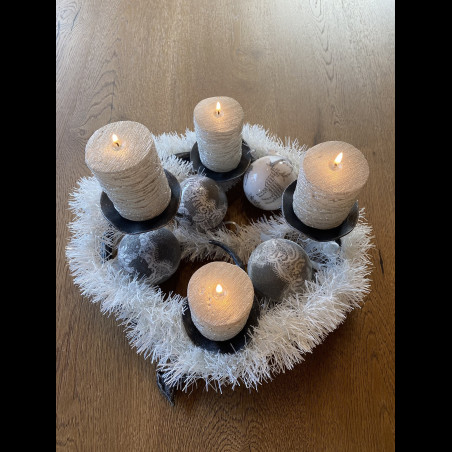 Advent forged candle holder – small