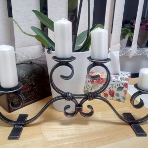 Advent forged candle holder – small