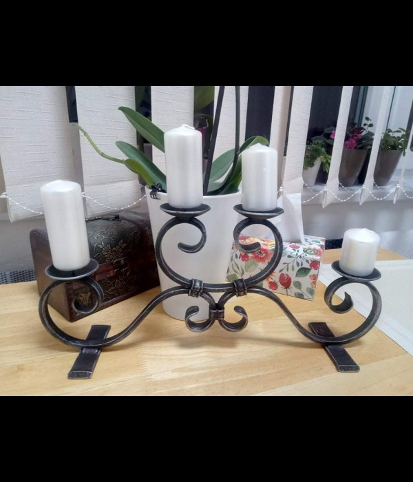 Advent forged candle holder – small