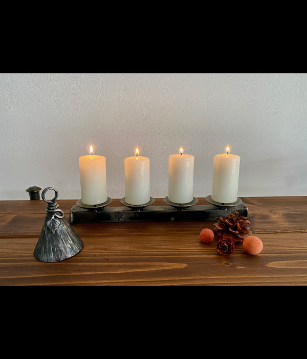 Advent forged candle holder