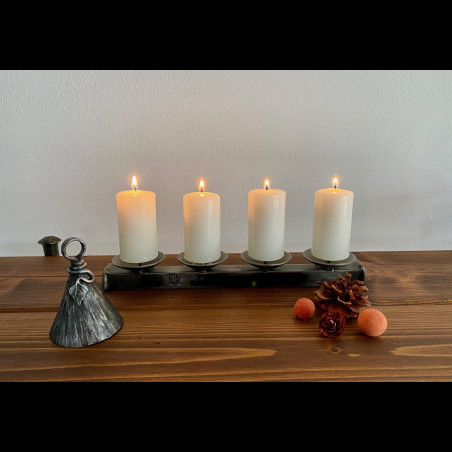 Advent forged candle holder