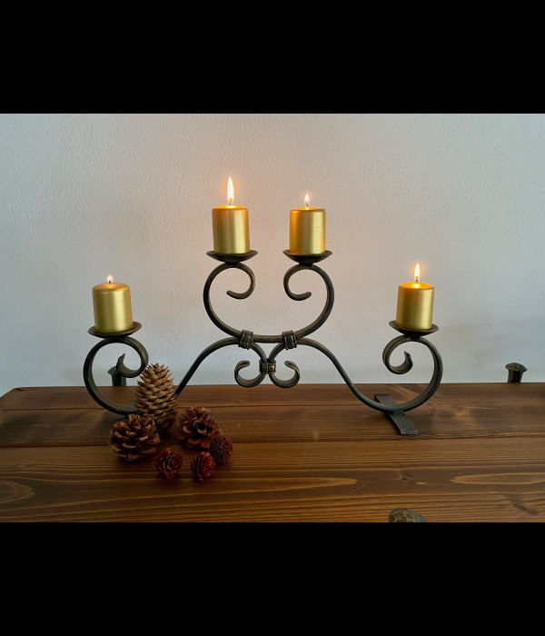 Advent forged candle holder – small