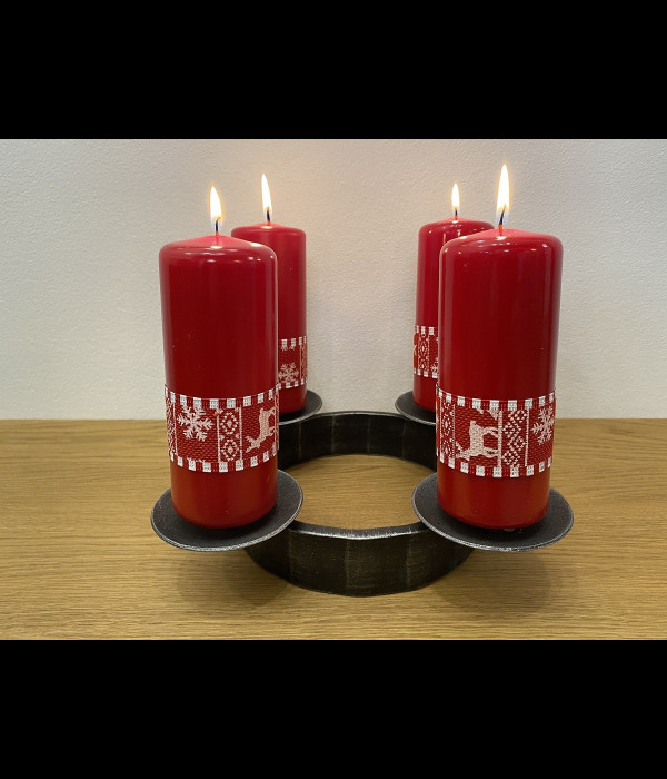 Advent forged candle holder – small