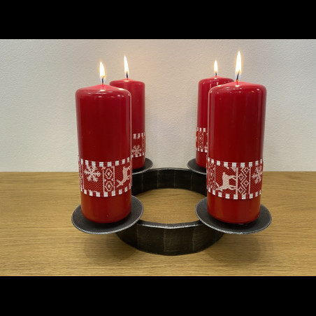 Advent forged candle holder – small