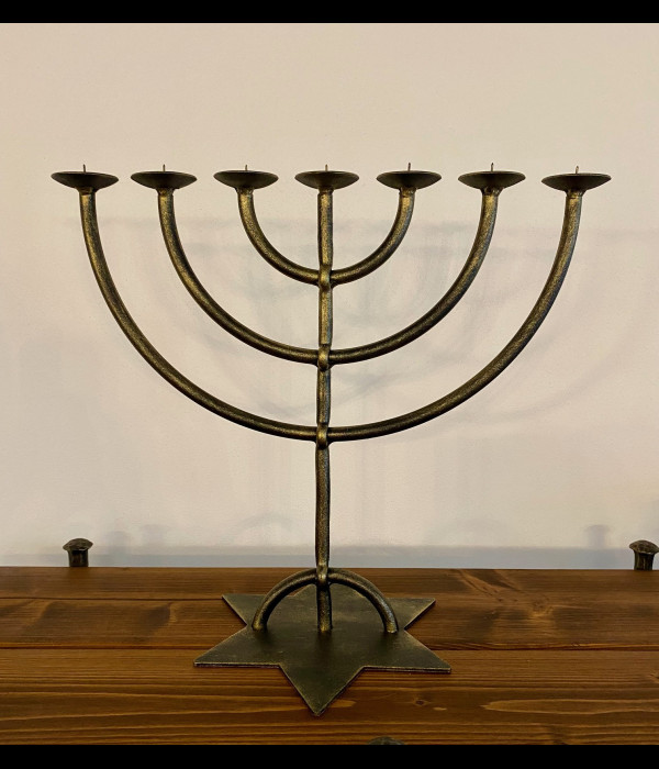 A seven-armed candelabra - The Menorah