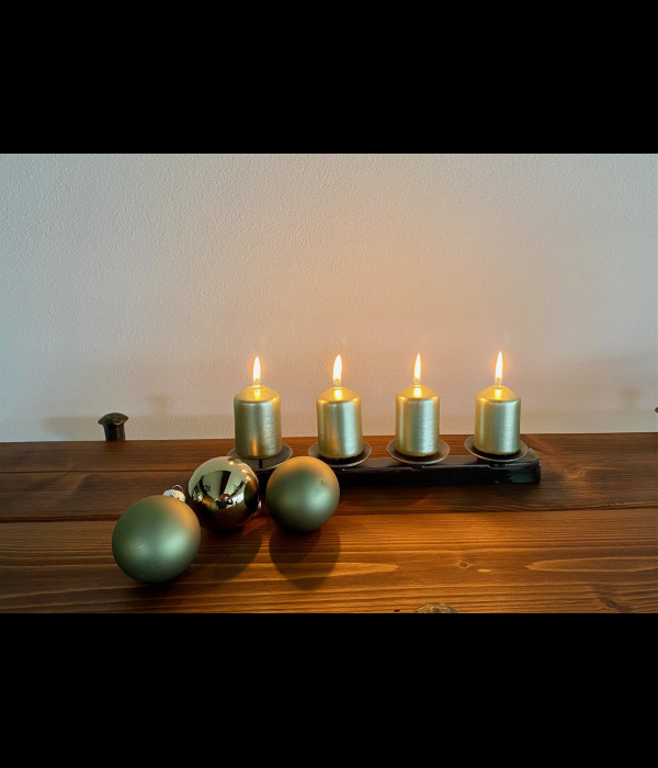 Advent forged candle holder