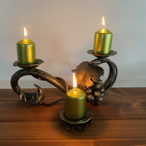 Forged candle holder - Grapevine