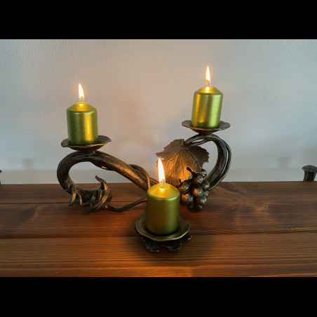 Forged candle holder - Grapevine