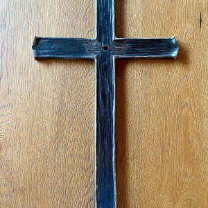 A wrought iron cross