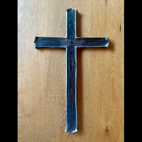 A wrought iron cross