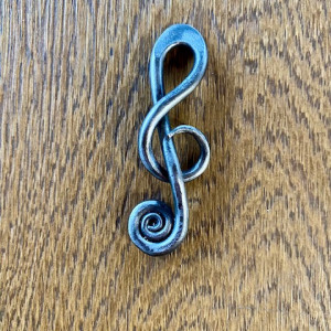 Hand forged treble clef (H-2)