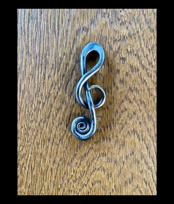 Hand forged treble clef (H-2)