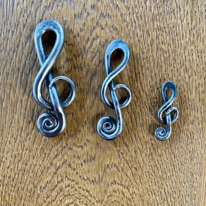 Hand forged treble clef (H-2)